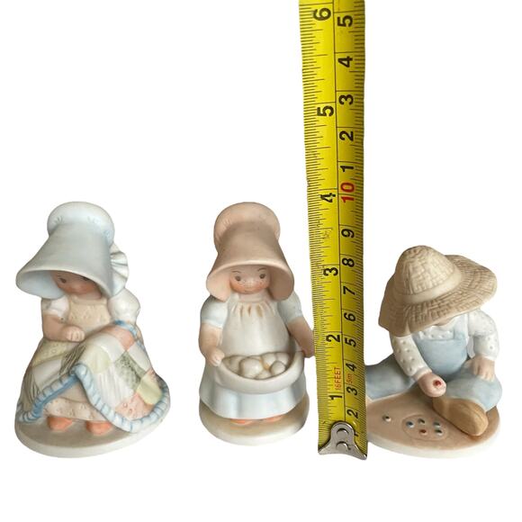 Homco Circle of Friends Bisque Figures by Masterpiece Lot of 3 Collectible 1990s - Picture 12 of 16